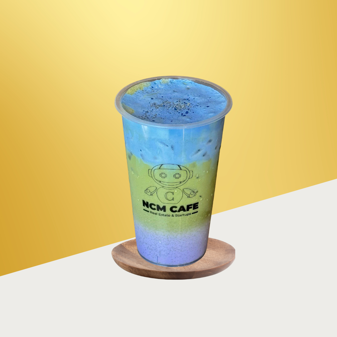 Monster Mash Matcha (Ube Matcha Spirulina Foam) - Less Ice, Whole Milk, Regular Sweet