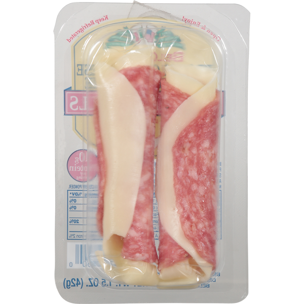 Belgioioso Snacking Rolls, Provolone Cheese & Genoa Salame, 1.5 oz
