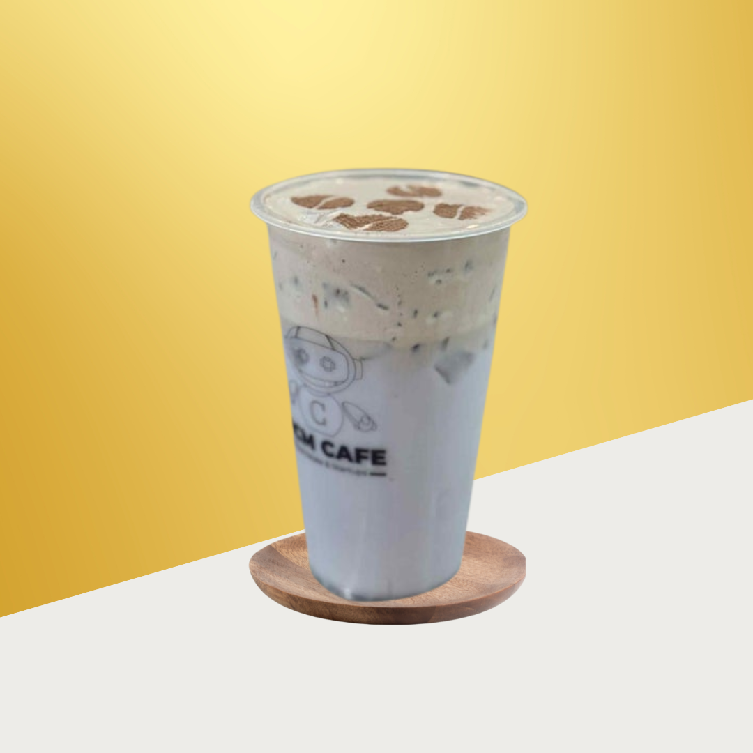 Mocha mosaic (Taro cacao) - Less Ice, Whole Milk, Regular Sweet, Mango StarJelly