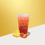 Pineapple Property Punch (Pineapple & Strawberry Tea) - Less Ice, Regular Sweet, Mango StarJelly